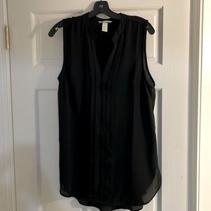H&M Black Sleeveless Blouse